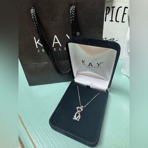 Dog Necklace Lab-Created Sapphire Sterling Silver purchased at Kay Jewelers